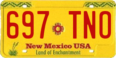 NM license plate 697TNO