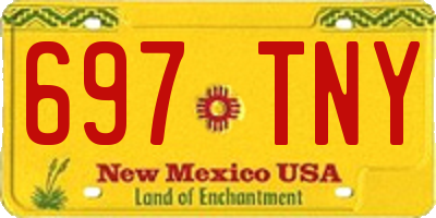 NM license plate 697TNY