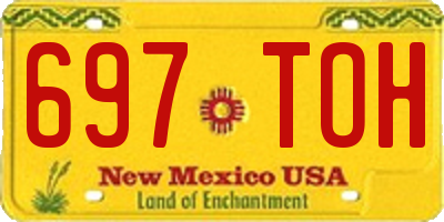 NM license plate 697TOH