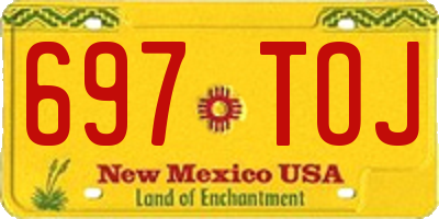 NM license plate 697TOJ