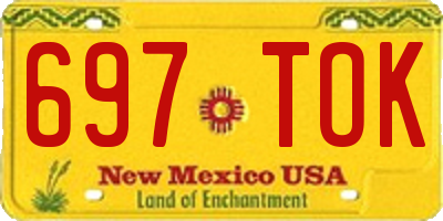 NM license plate 697TOK