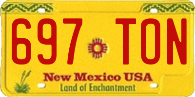 NM license plate 697TON
