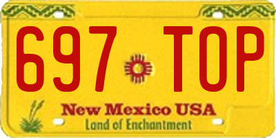 NM license plate 697TOP