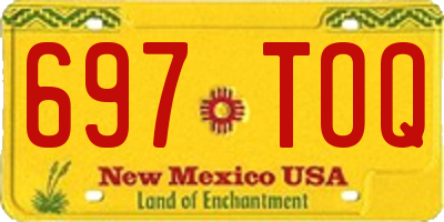 NM license plate 697TOQ
