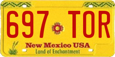 NM license plate 697TOR
