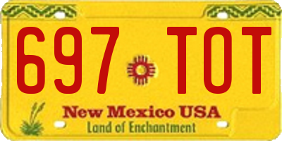 NM license plate 697TOT