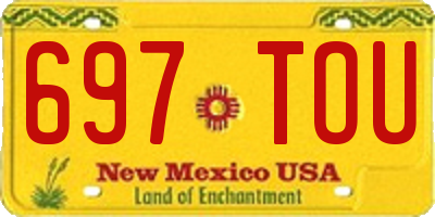 NM license plate 697TOU