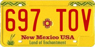 NM license plate 697TOV