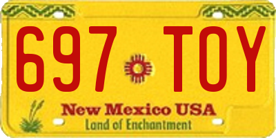 NM license plate 697TOY