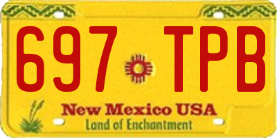 NM license plate 697TPB
