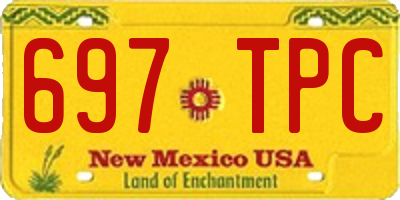 NM license plate 697TPC