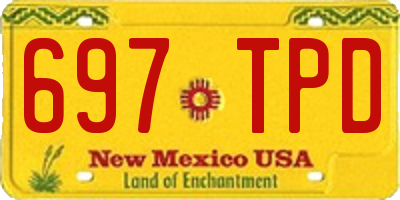 NM license plate 697TPD