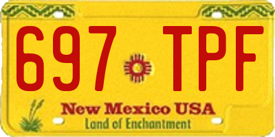 NM license plate 697TPF