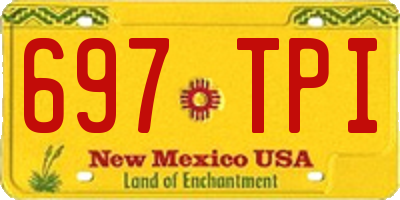 NM license plate 697TPI