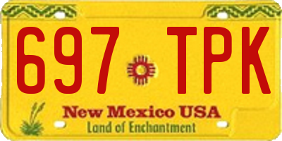 NM license plate 697TPK