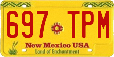 NM license plate 697TPM