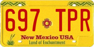 NM license plate 697TPR