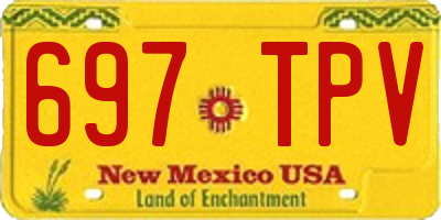 NM license plate 697TPV