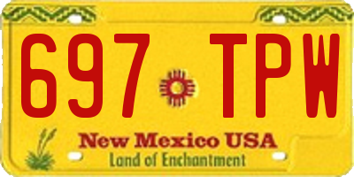 NM license plate 697TPW