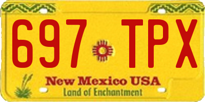 NM license plate 697TPX