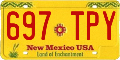 NM license plate 697TPY