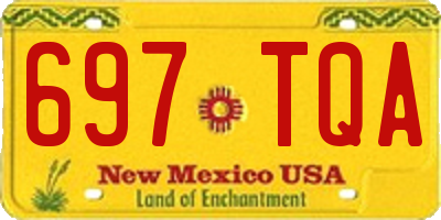 NM license plate 697TQA