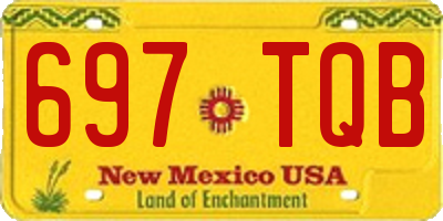 NM license plate 697TQB