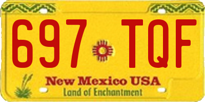 NM license plate 697TQF