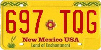 NM license plate 697TQG