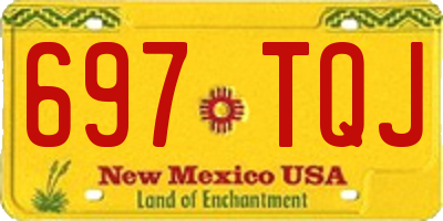 NM license plate 697TQJ
