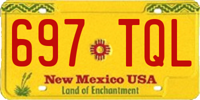 NM license plate 697TQL