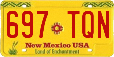 NM license plate 697TQN