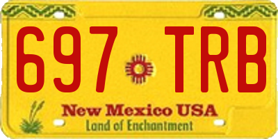 NM license plate 697TRB