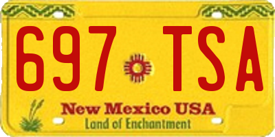 NM license plate 697TSA