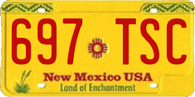 NM license plate 697TSC