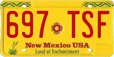 NM license plate 697TSF