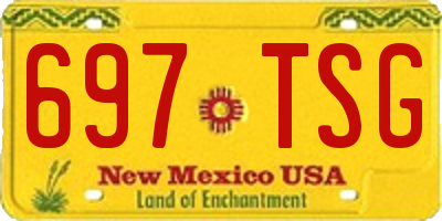 NM license plate 697TSG
