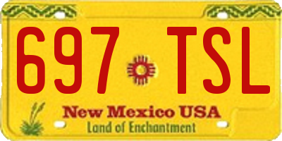 NM license plate 697TSL