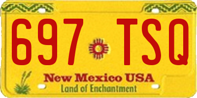 NM license plate 697TSQ