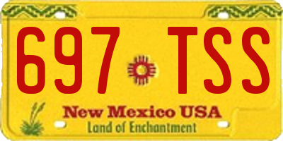 NM license plate 697TSS