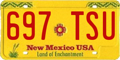 NM license plate 697TSU
