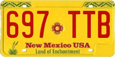 NM license plate 697TTB
