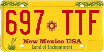 NM license plate 697TTF