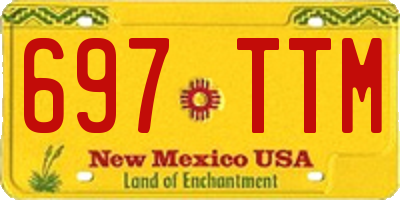 NM license plate 697TTM