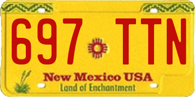 NM license plate 697TTN