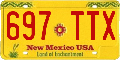NM license plate 697TTX