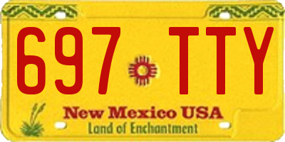 NM license plate 697TTY
