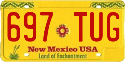 NM license plate 697TUG