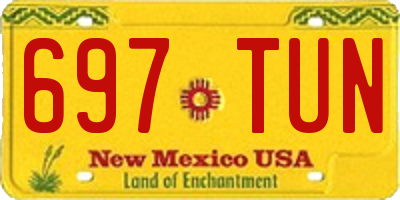 NM license plate 697TUN