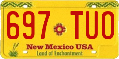 NM license plate 697TUO